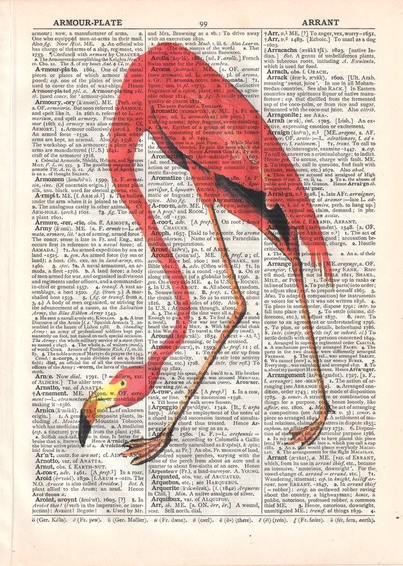 Flamingo book art from PrintsByFormedByFire on Etsy
